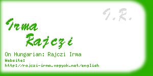 irma rajczi business card